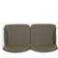 Causeuse d'extérieur en PP Luna, structure blanche avec coussin vert Luna-960115016-960115017