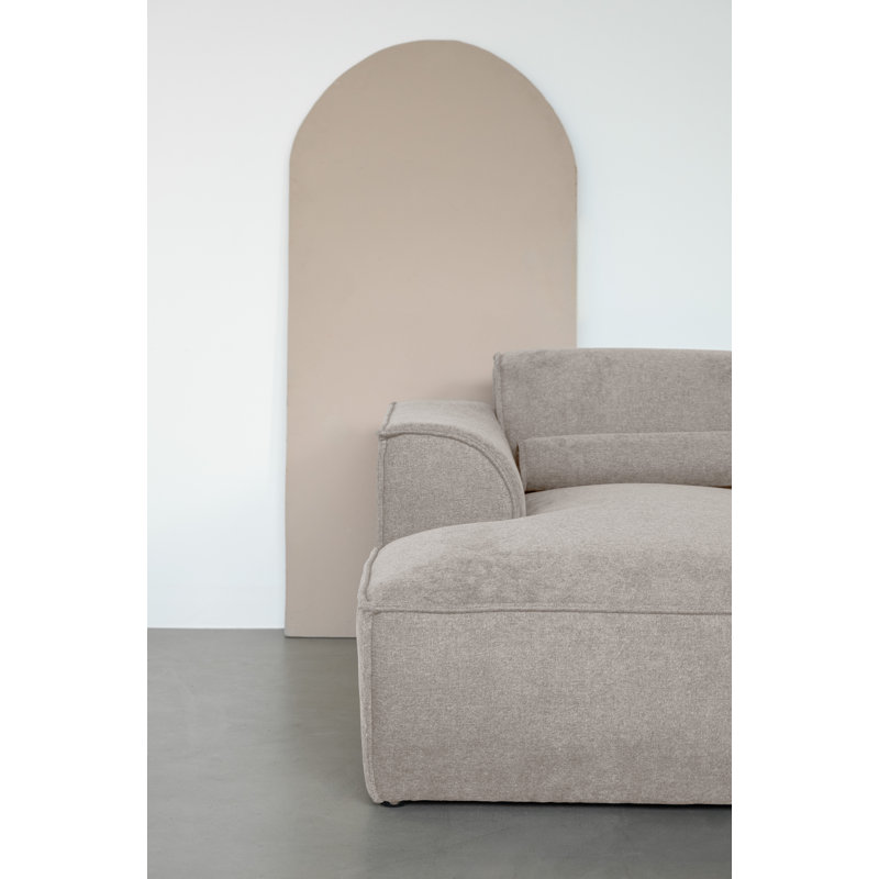 Flex Felix Upholstered Chaise Lounge, Left Hand Facing, Dark Beige