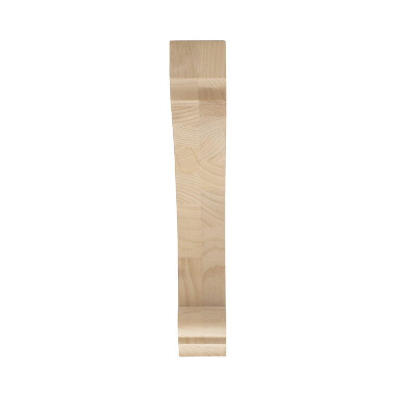 10 in Unfinished Alder Wood Traditional Corbel Bracket