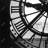 Clock at the Orsay Museum - Black Object Metal Print Decor