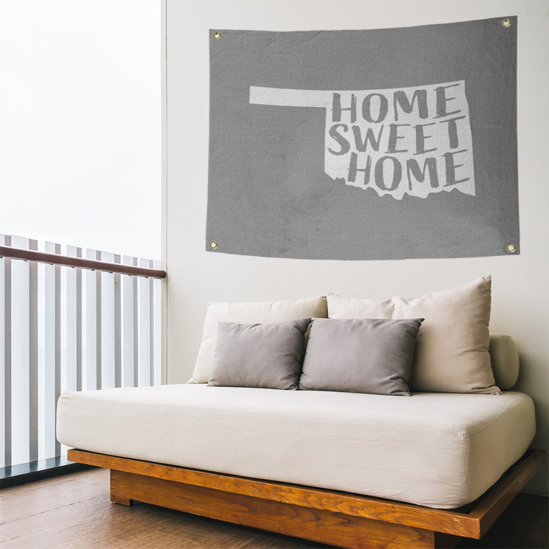 Tapisserie murale oklahoma doux pour la maison, H 50 po x l 59 po, Gris
