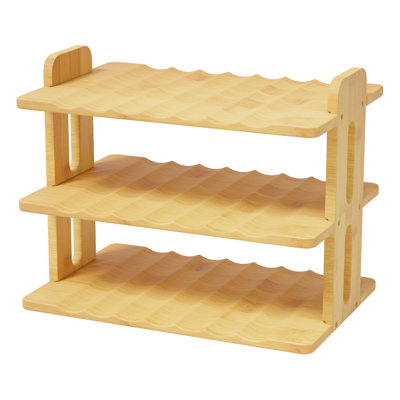 Organisateur de bouteille d'eau en bambou à 3 niveaux avec étiquettes, support de rangement pour garde-manger, porte-bouteilles et vin
