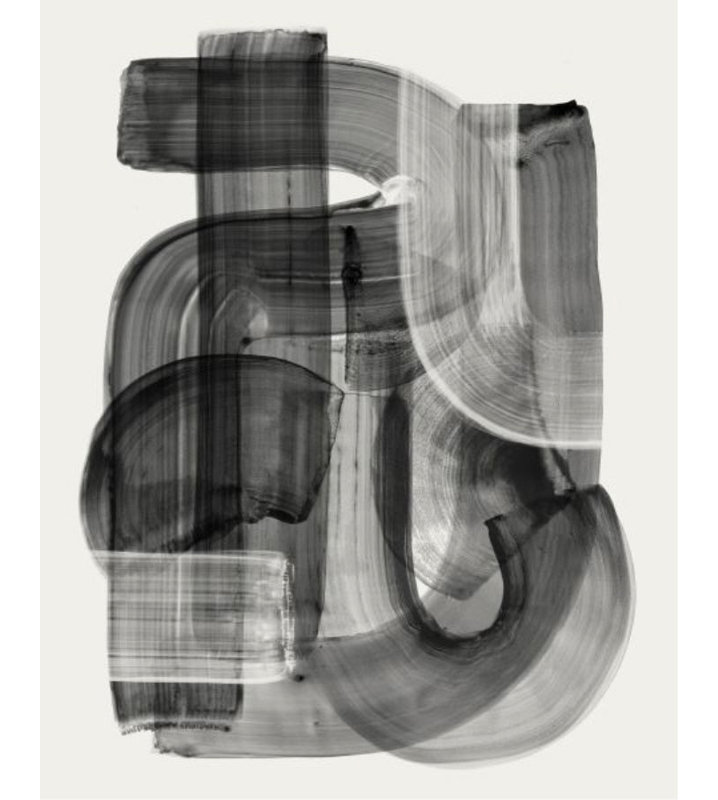 Stroke Layering in Black IV par Guseul Park - Peinture, Extérieur, H 67 po x l 54 po x P 1,5 po