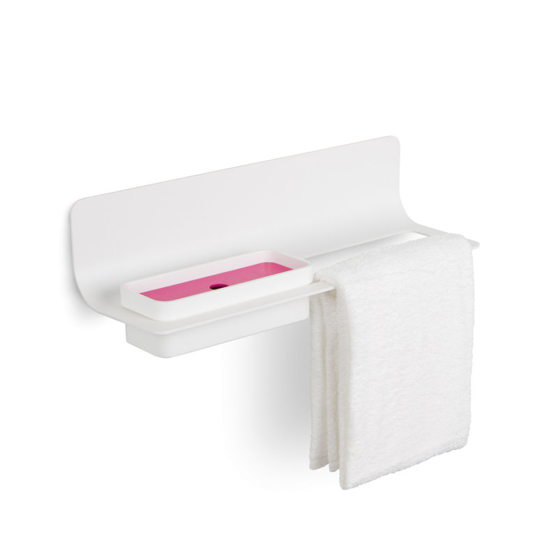 Curva Wall Shelf, White, 4.3" H x 25.2" W x 5.9" D