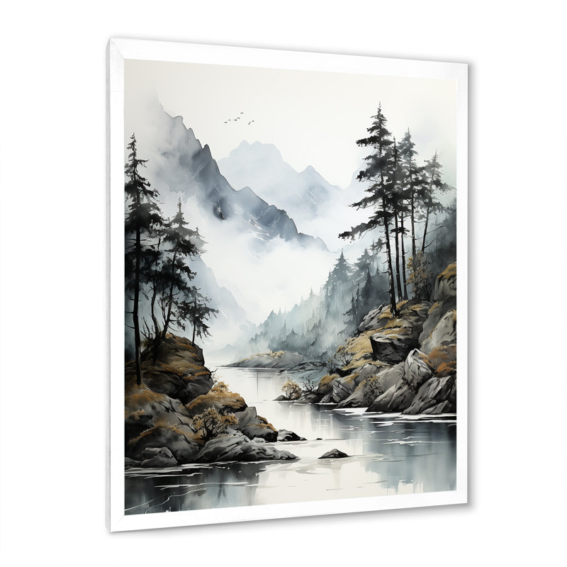 Herzl Alaska Misty Fjords I - impression, H 32 po x l 24 po x P 1 po, Cadre simple blanc