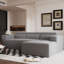 Canapé modulaire moderne avec tissu en peluche, conception en L, canapé d'angle à 3 places, rembourré avec méridienne et coussins pour le salon, aucun assemblage requis-1231304701
