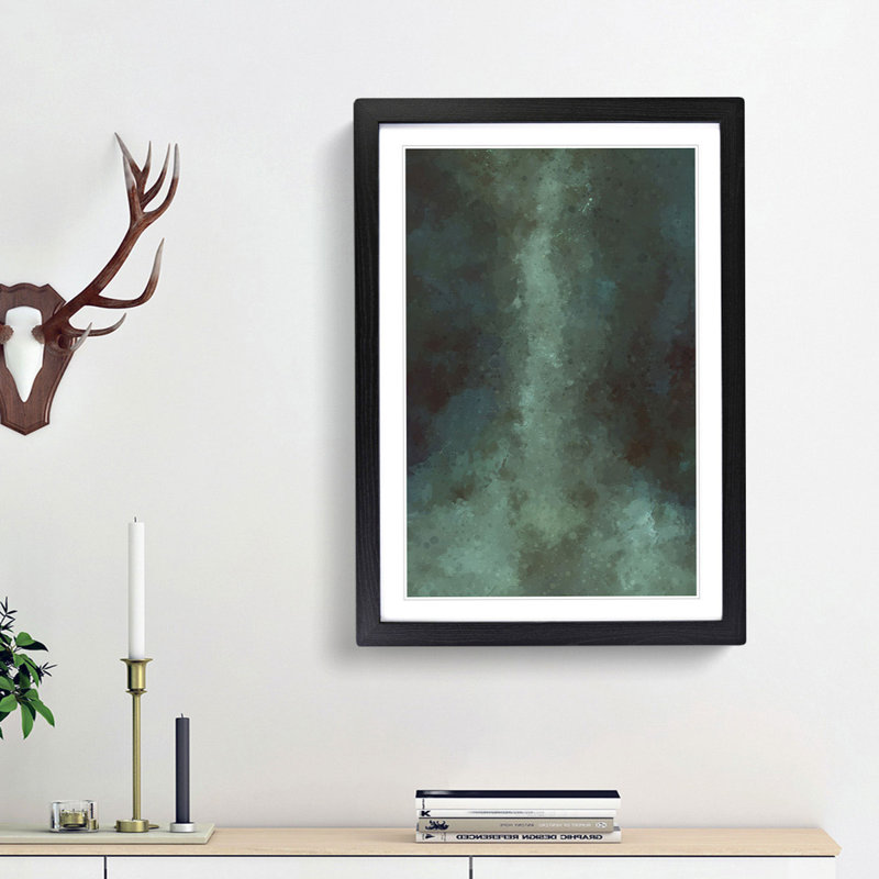 Passion Piece in Abstract - Picture Frame Graphic Art Print, 87cm H x 62cm W x 2cm D, Black Framed