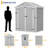 6 ft. W x 4 ft. D Plastic Lean-To Storage Shed