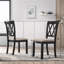 Dining Table Set, Hairpin Dining Table With Cross-Back Chairs, Rich Black-2009761422