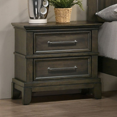 Table de chevet moderne en bois massif avec tiroir Navraj