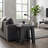 Solid Wood 3-Piece Living Room Coffee Table & End Table Set, Black