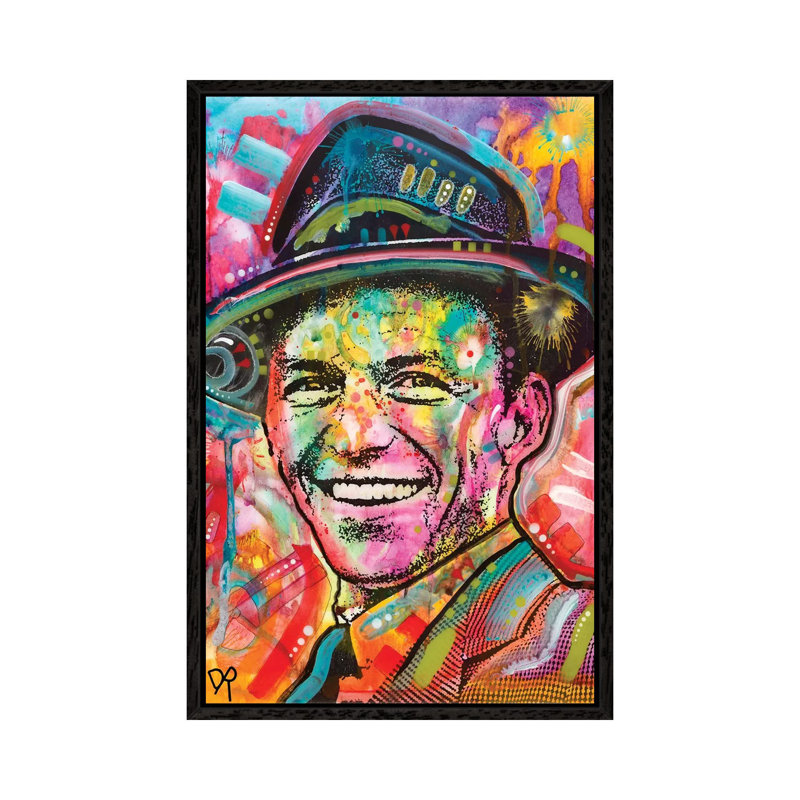 Frank Sinatra I 1 Piece Wall Art on Canvas, 101.6 cm H x 66.04 cm W, Black Framed Canvas