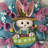 Easter Egg Kitty Wreath