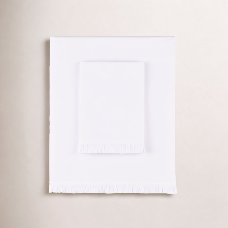 Classic Ruffle Sheet Set, Queen Sheet Set, White