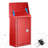 Locking Mailbox Wall Mount Key Drop Mailbox for Outside, Donation Box for Cash Hanging Secure Postbox with 2 Keys (Red)