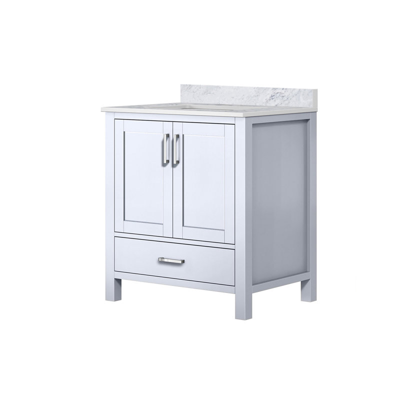 Meuble-lavabo avec plateau en marbre de Carrare, Blanc