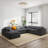 125" U-Shaped 7-Seater Modular Upholstered Corner Sectional Sofa with Movable Ottoman, For Living Room, Office and Spacious Space-559031651
