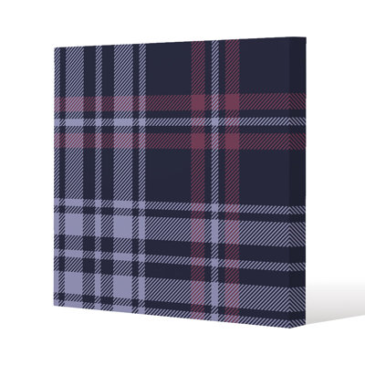 Tartan plaid pattern Slim Style Canvas Print, 15mm Slim Real wood.