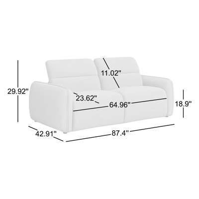 Bayne 87" Upholstered Reclining Sofa