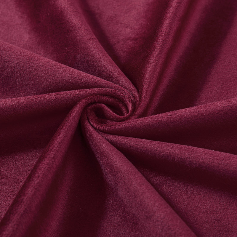 Velvet Room Darkening Curtain Panel Pair, 117cm Width x 137cm Drop, Burgundy