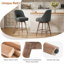 65CM Seat Height Modern Mid-Century Swivel Bar Stool with Backs and Wood Legs-1896269819