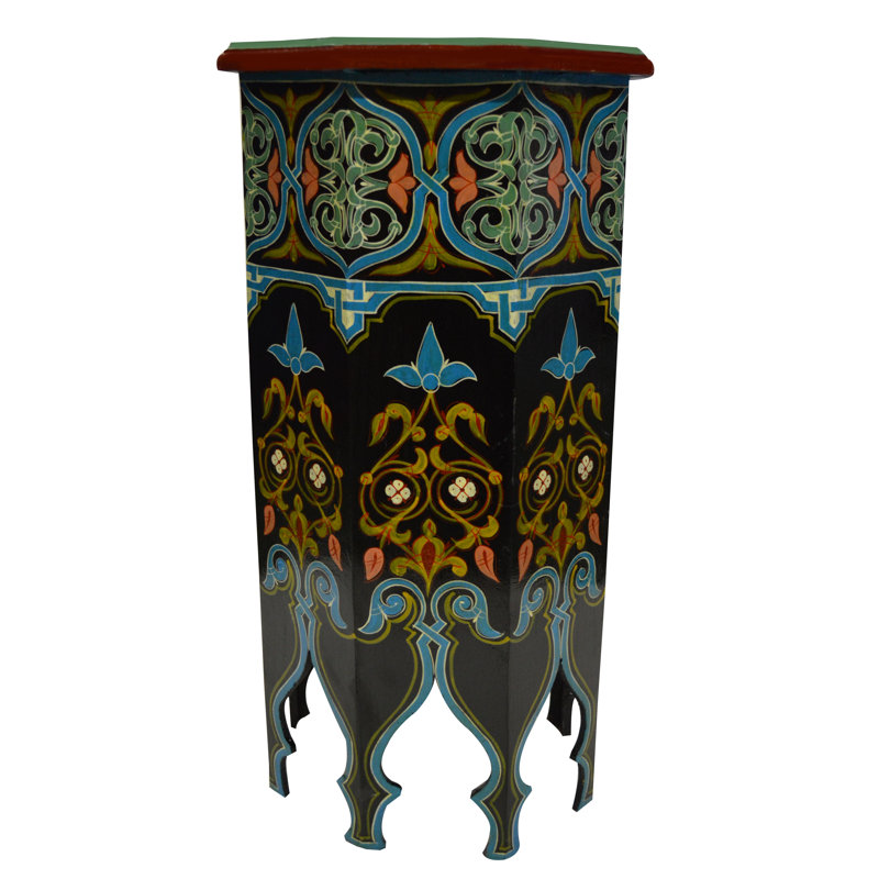 Handmade Moroccan Tall Table, Black