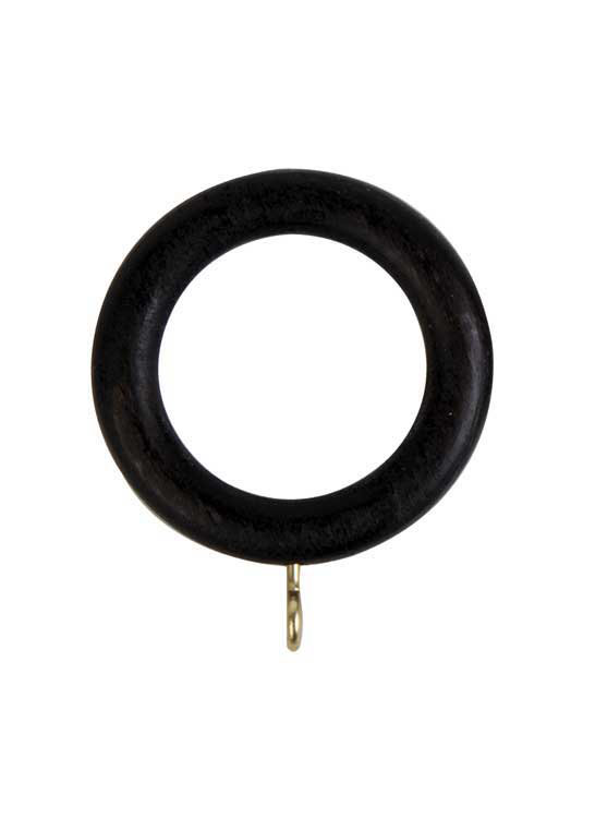 Wood Curtain Rings, Black, 35 cm W x 35 cm D