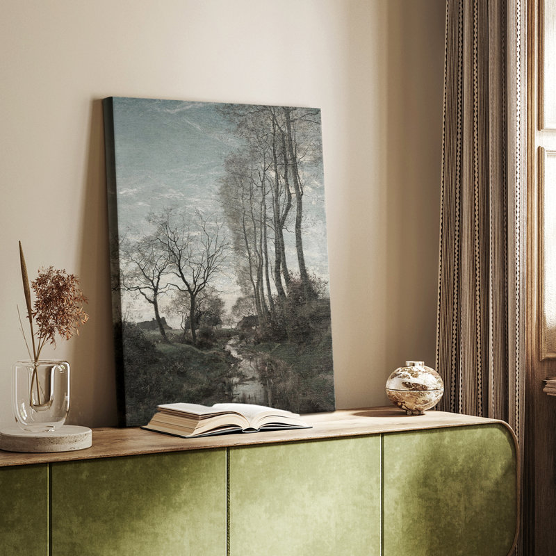 Paysage rétro CXLV III - galerie Cavas sur mesure, H 48 po x l 32 po