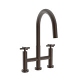 East Linear Pull Down Kitchen Bridge Faucet