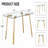 Modern Minimalist Rectangular Dining Table Tempered Glass Top Golden Metal Legs-656007803-678372465