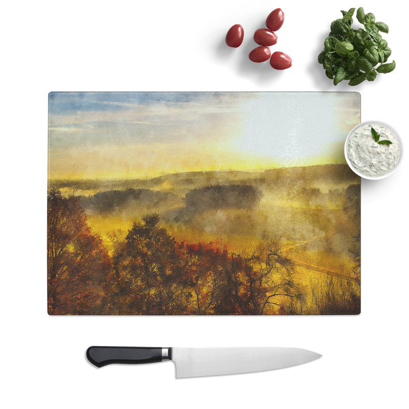 Sunrise over the Meadow Chopping Board, 28.5cm W x 39cm L