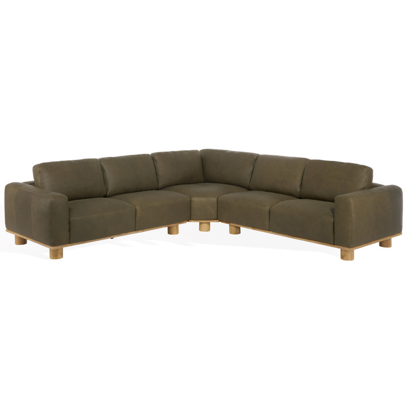 Canapé modulaire en cuir Ellyn