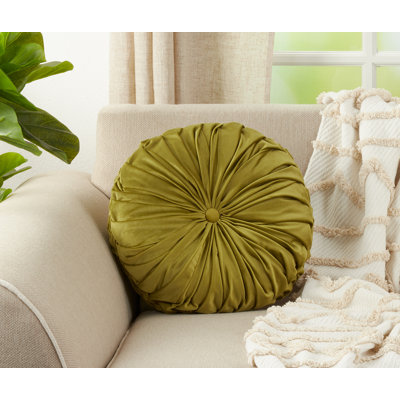 Madison Collection Buttons Reversible Throw Pillow