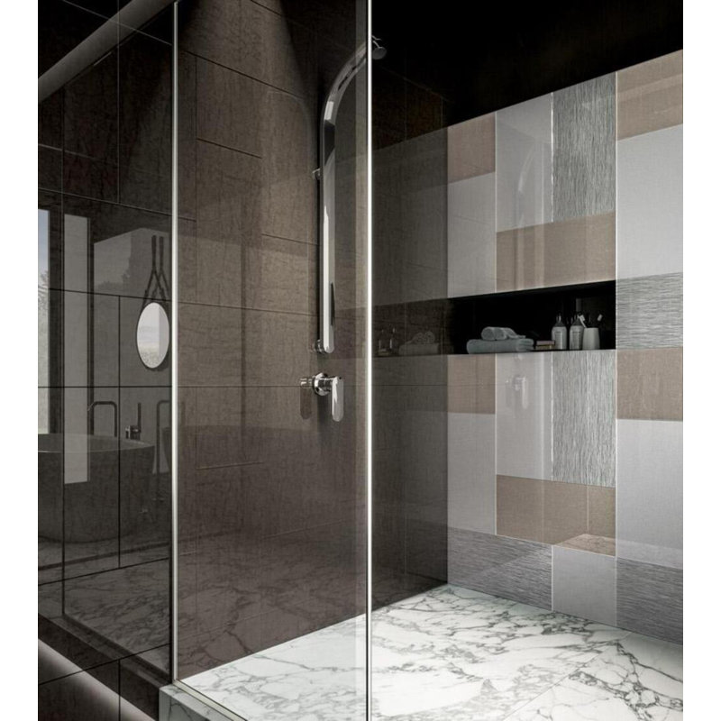 Elephant Tortora 7.75" x 23.38" Decorated Glass Tile