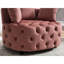 Fauteuil de loisirs moderne en velours rose avec mousse, American Design Classical Living Velvet rose, look-846312182