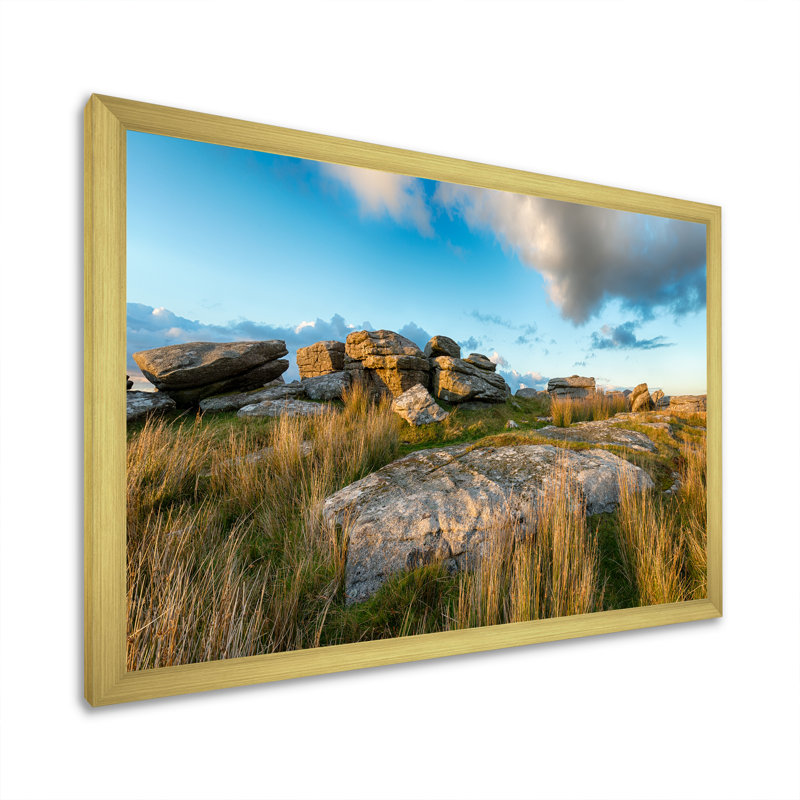 Shrublands on Arkansas Desert sur toile, H 30 po x l 40 po x P 1,5 po, Encadrement doré