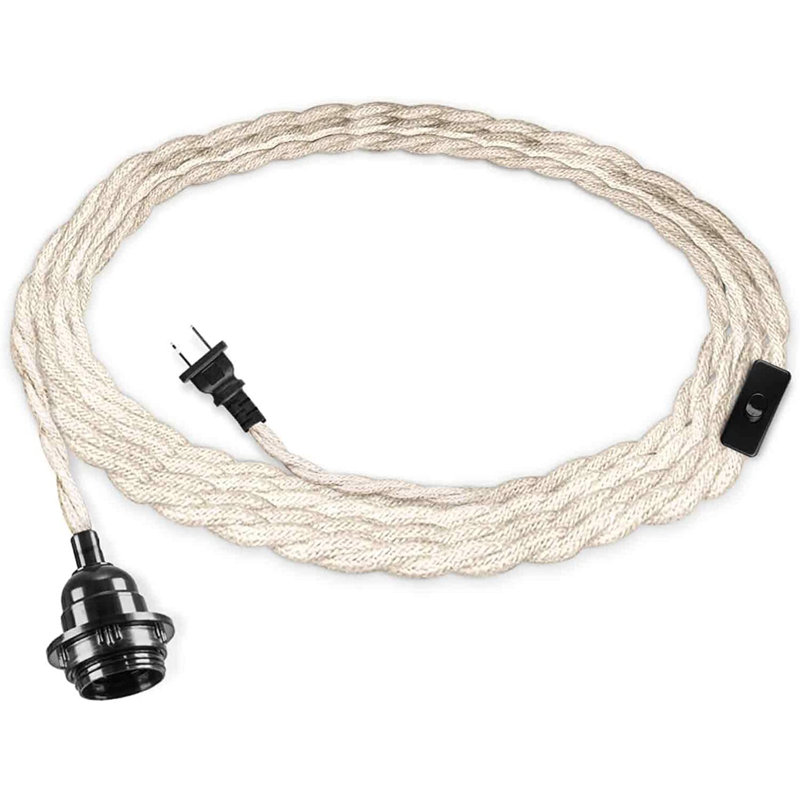 Luminaire suspendu à fiche E26, Naturel