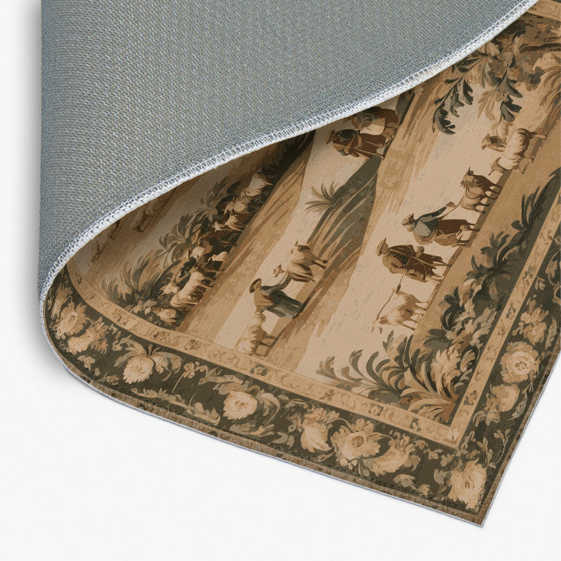 Tapis d'intérieur et d'extérieur brun français, Rectangulaire 2 pi x 3 pi