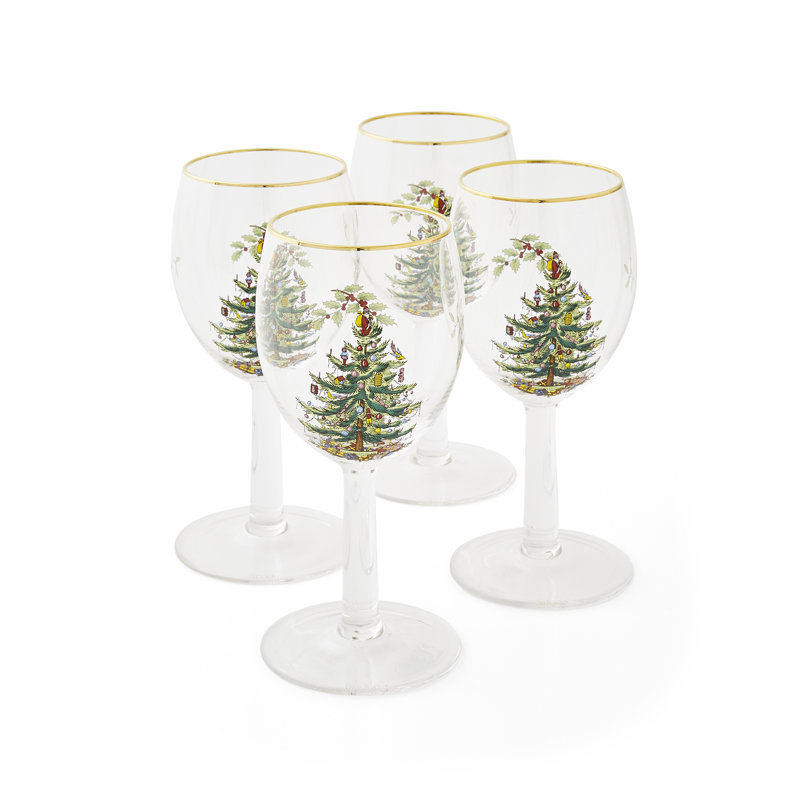 Spode, Christmas Tree - Wine Glasses