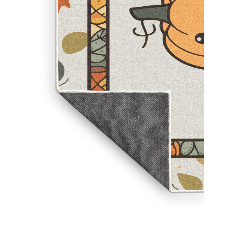 Tapis de vacances d'Halloween The Holiday Aisle®, Rectangle 7 pi x 9 pi