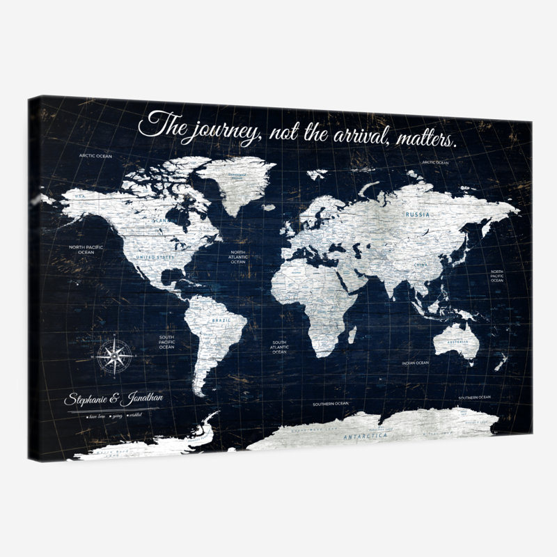 Voyage personnalisé «I Push Pin World» Altaira, H 26 po x l 39 po, Oui