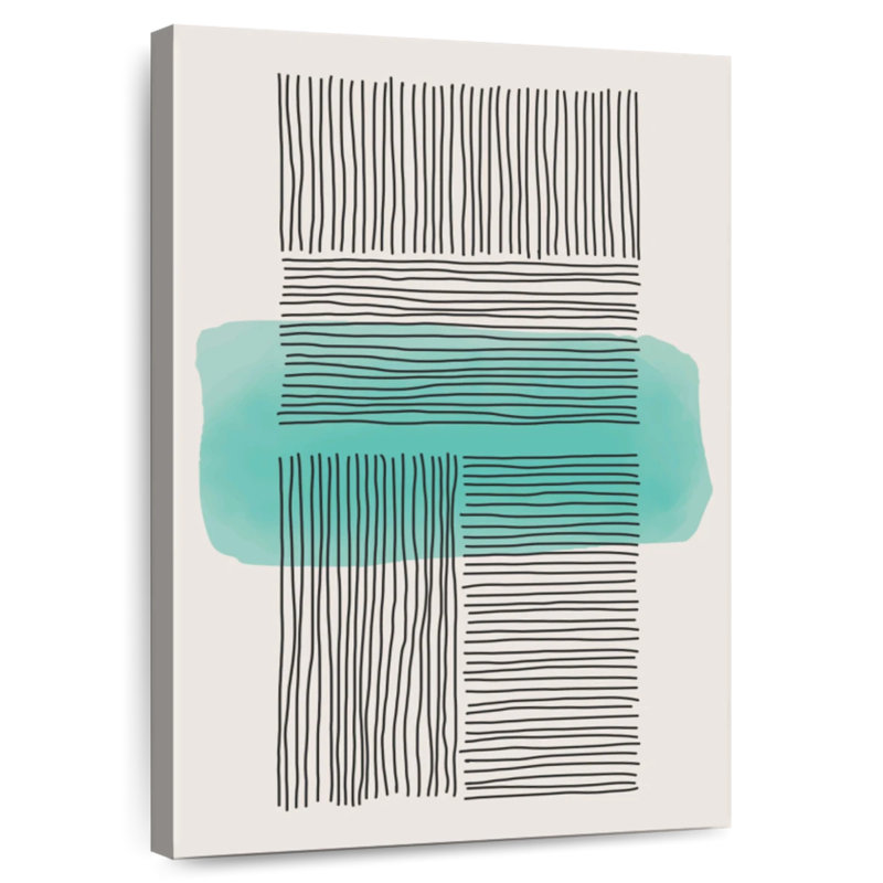 Avery Lines On Green, 51" H x 34" W