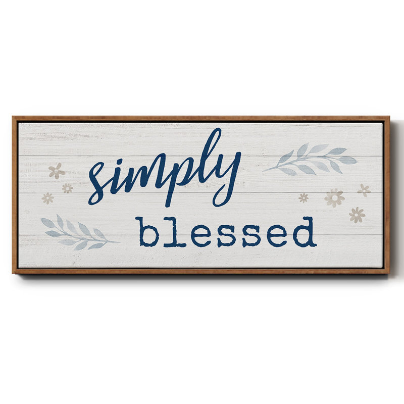 Simply Blessed- Framed Canvas, 24" H x 60" W