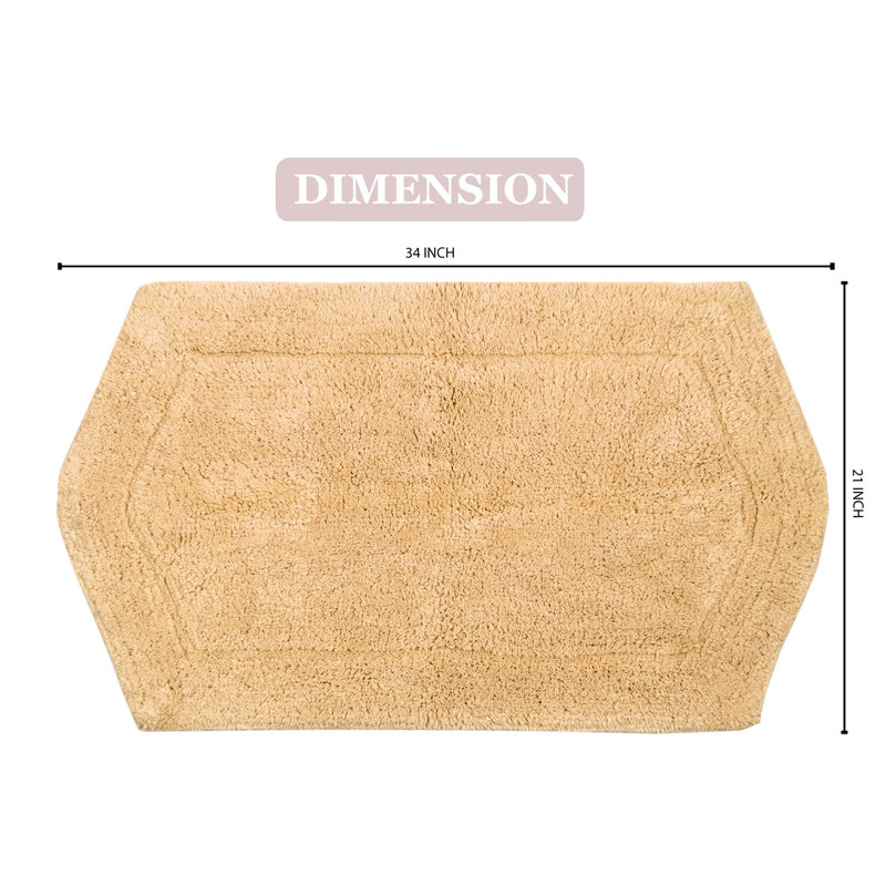 Tapis pour salle de bain Morissette, Jaune