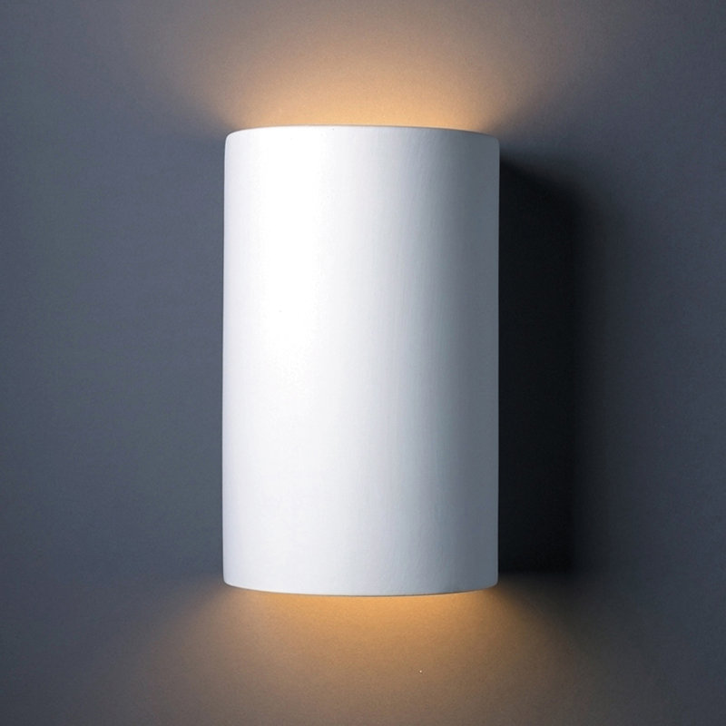 Pacursa Ceramic Flush Mounted Sconce, Bisque, Incandescent (Not included), 12.5" H x 7.75" W x 6.25" D