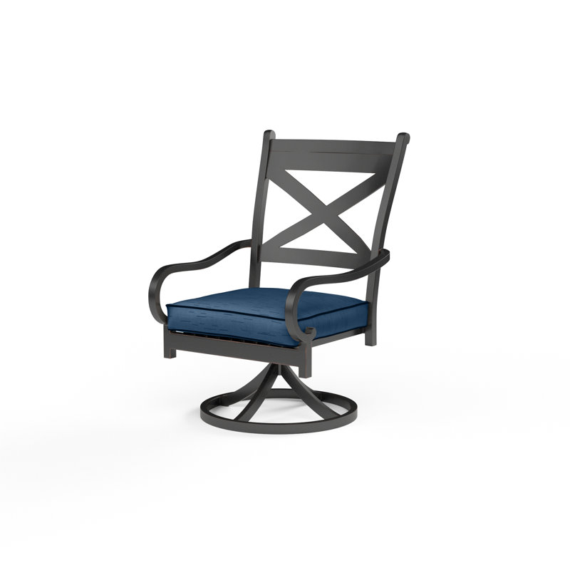 Monterey Outdoor Dining Armchair, Spectrum Indigo Sunbrella®