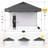12 Ft. W x 12 Ft. D Metal Pop Up Canopy Instant Tent with 1 Removable Sidewall Grid Gray-108926358