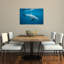 Serene Underwater Dolphins Peaceful Contemporary Dolphin Nature Ocean Wall Art Print 1 Piece Wrapped Canvas Wall Art-183693111