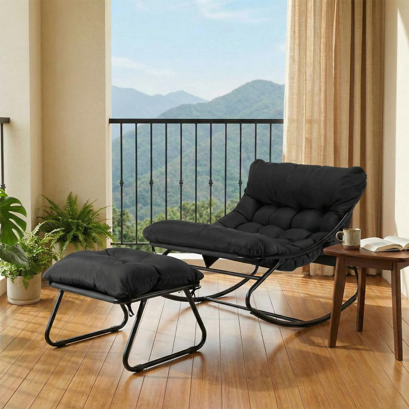 Iron Rocking Chair, Black
