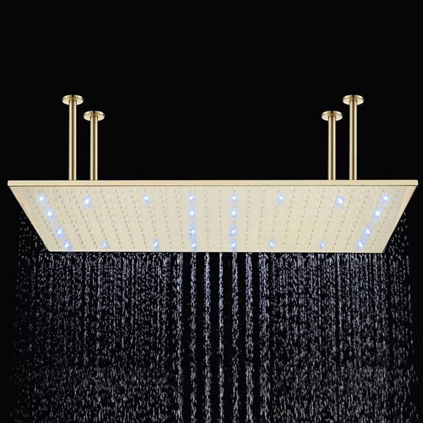 Nabiyy LED Rainfall 16"x32" Large Shower Head Top Sprayer Ceiling ...